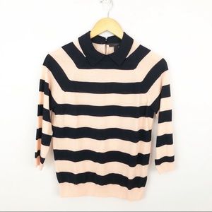 J Crew 3/4 sleeve sweater with peter pan collar